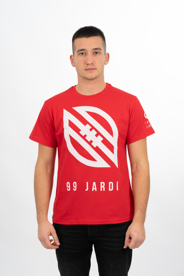 Majica 99 jardi Classic, crvena-beli logo