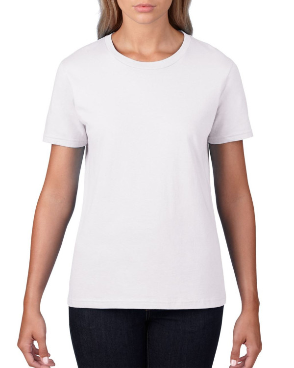 PREMIUM GILDAN ZENSKA MAJICA T-SHIRT, White