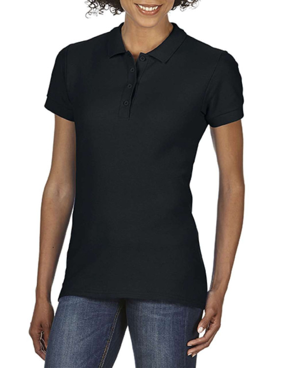 GILDAN SOFTSTYLE ŽENSKA POLO MAJICA, Black